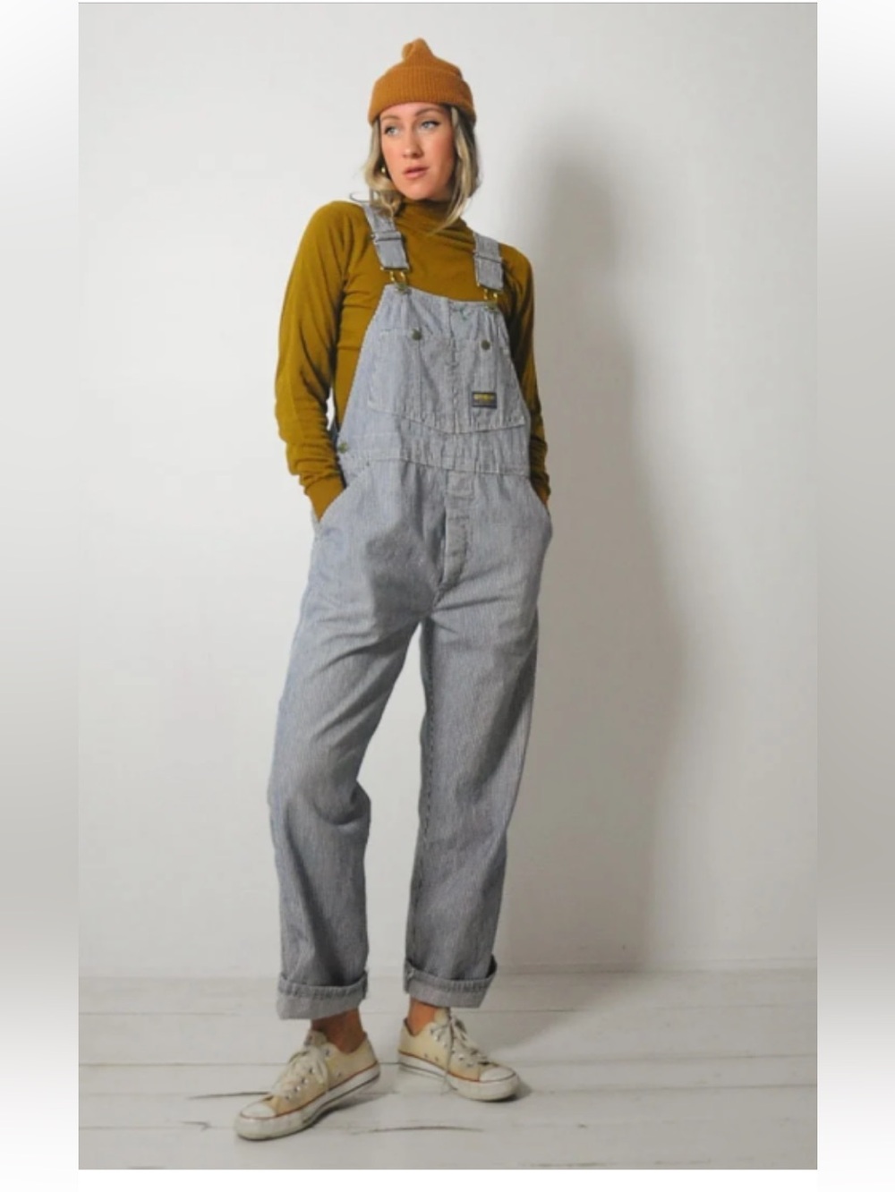 Paul Bunyan vintage Striped Blue Carpenter Overall workwear to streetwear unisex